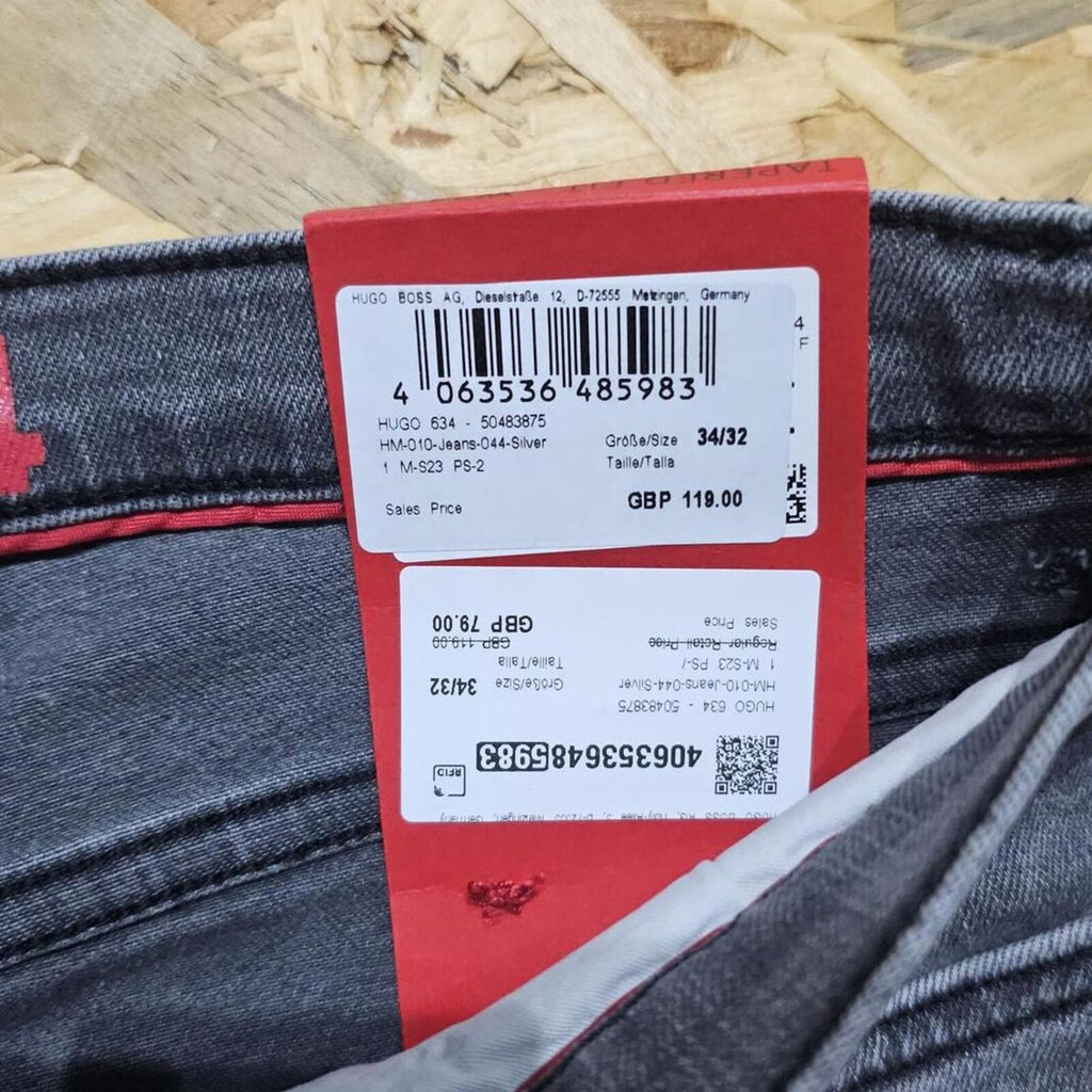 HUGO 634 Regular Tapered Fit Jeans Grey W34 L32 BNWT *4.10